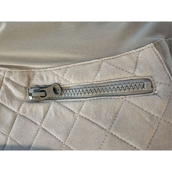 Blanc Noir Baby Blue Suede Athletic Jacket- size M - Picture 7 of 11